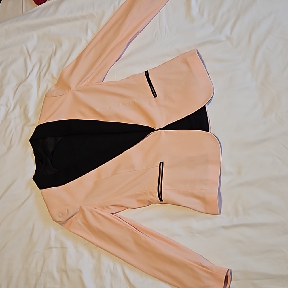 rag & bone Blazer in Light Pink with Black Lapel